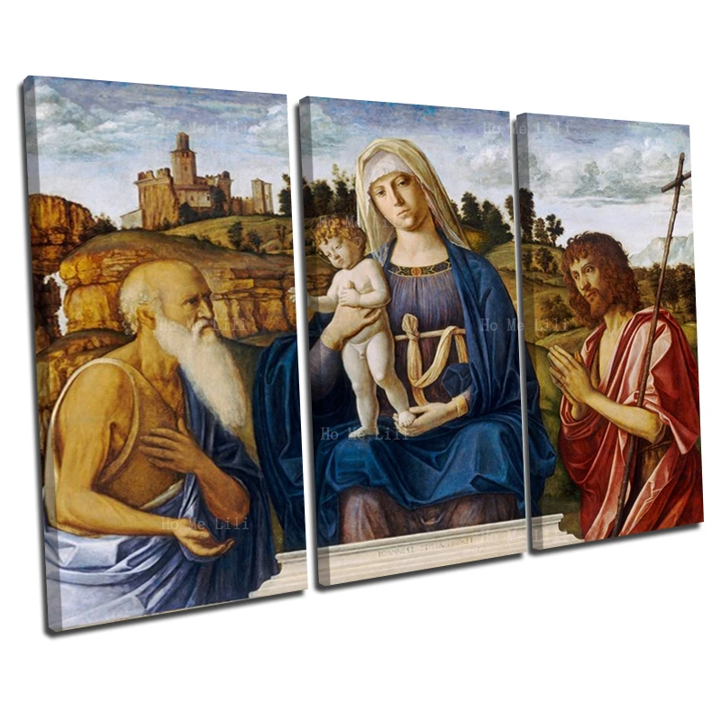 Famous Renaissance Virgin And Child With Baptist Annunciation Feast Of The Rosary Canvas Wall Art By Ho Me Lili For Home Decor