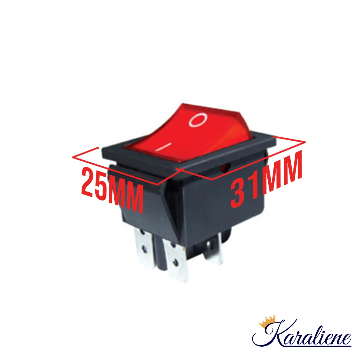 

VAOHM 50 шт. KCD4-104 кулисный переключатель ВКЛ-ВЫКЛ 4 контакта 25*31 мм 16 А 250 В переменного тока/20 А 125 В переменного тока