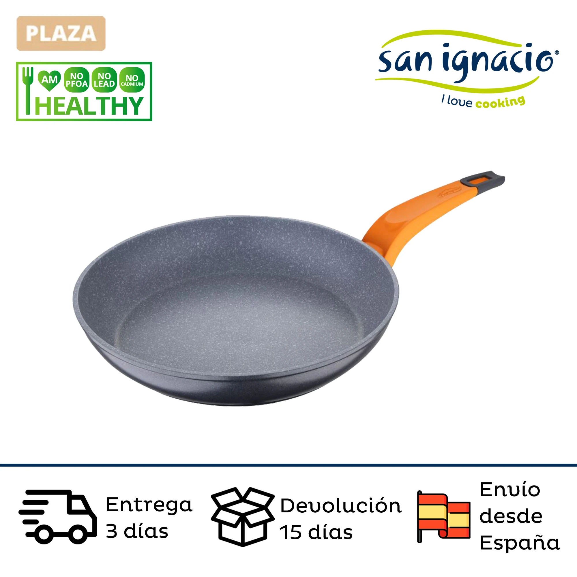 Sarten 28cm SAN IGNACIO Lava in forged aluminum and fit for all kinds of fires even induction