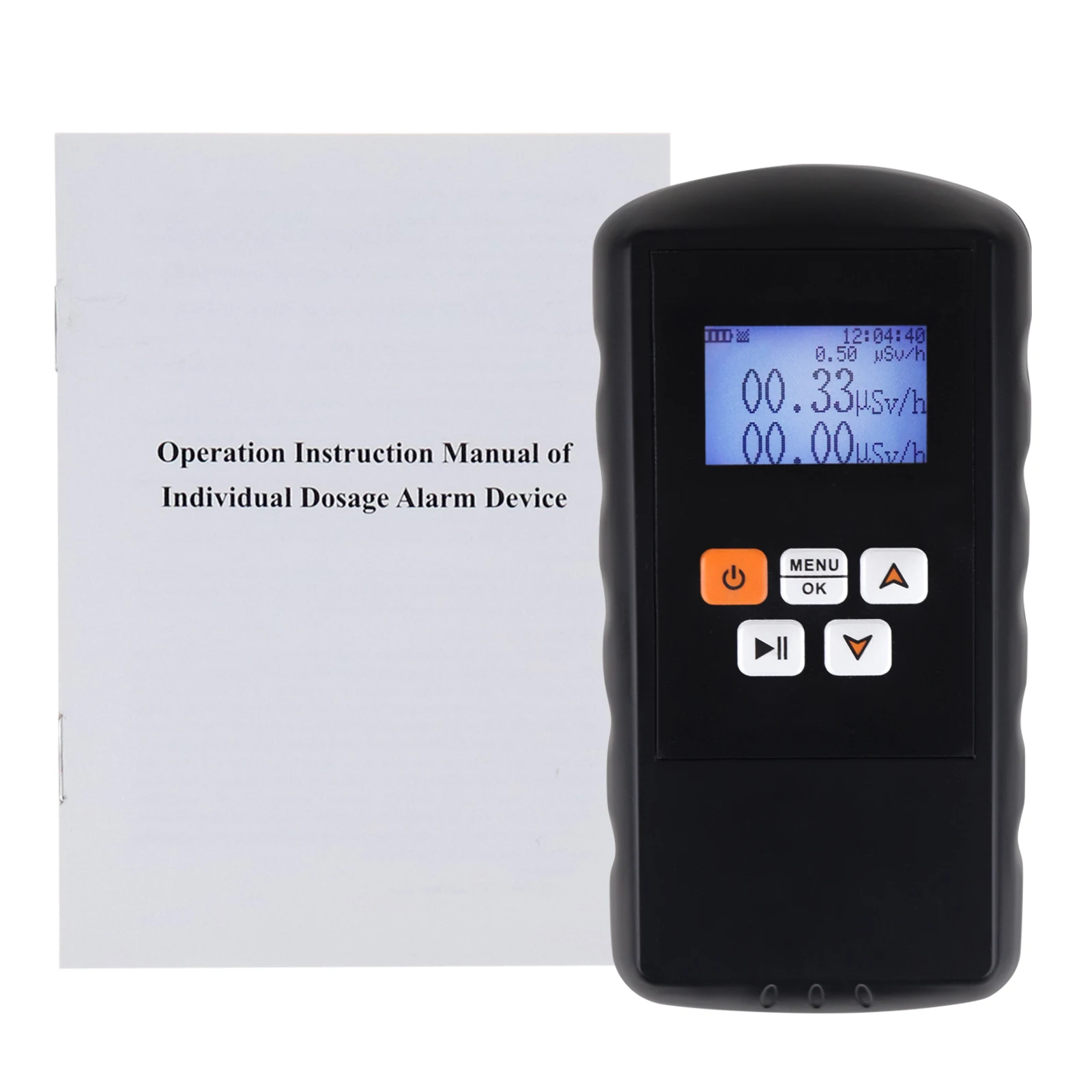 Digital Nuclear Radiation Detector Dosimeter Geiger Counter Dose Device Monitor Portable with Dosage Rate Alarm