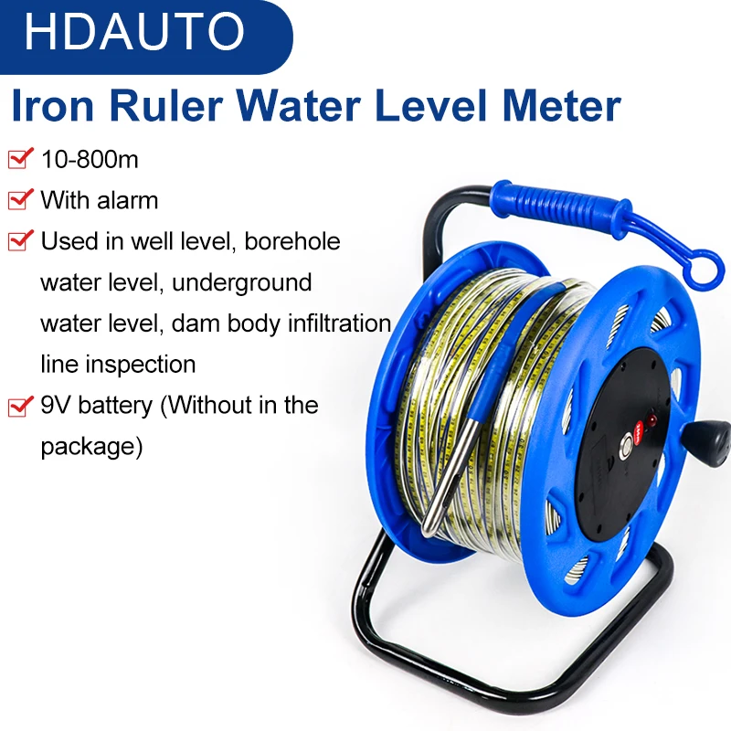 Medidor de Nível de Água Profunda Medidor de Profundidade para Medida Nível do Tanque Métrico Detector Sounder Detecção Profunda Monitoramento Portátil