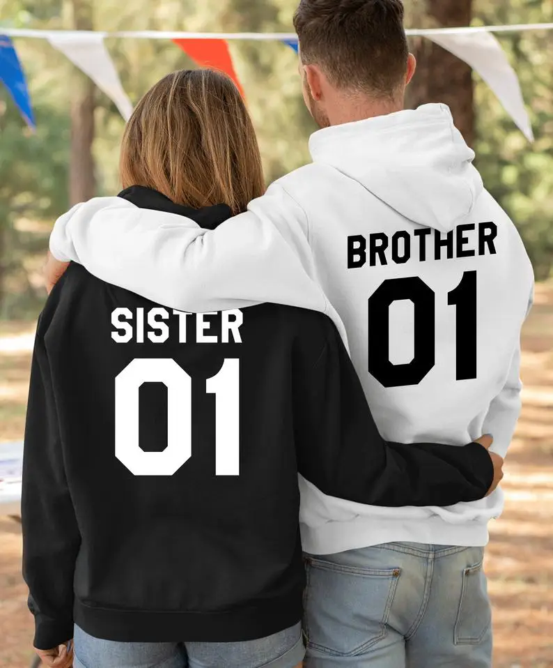 Sugarbaby New Arrival Brother Sister Matching Hoody Spring Autumn Fashion Cotton Sweater Unisex Casual Hoodie Brother Gifts