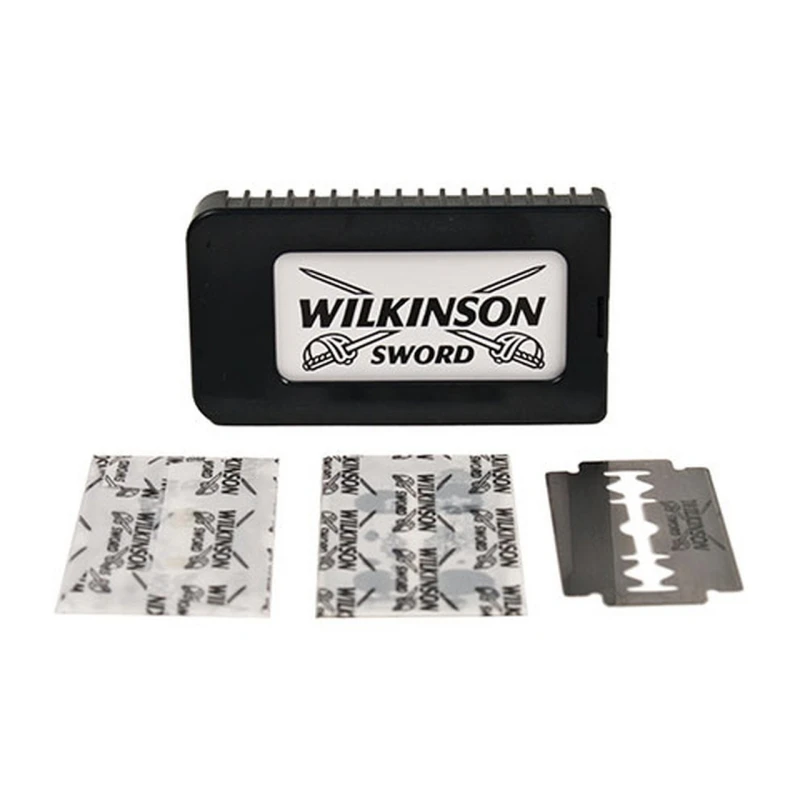 Wilkinson Sword Classic Double Edge Razor + 5 lame di rasoio Wilkinson + 5 lame di rasoio Derby Usta