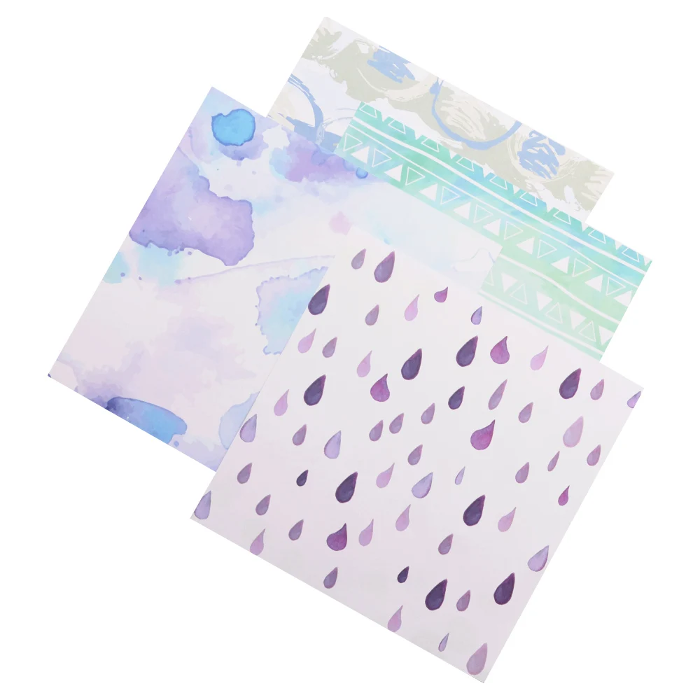 Creative Path 8 Zoll Scrapbooking-Papier Lila Regenmuster Dekoratives Journaling-Hintergrundpapier Origami-Designpapier 20*20 cm – Detail 5