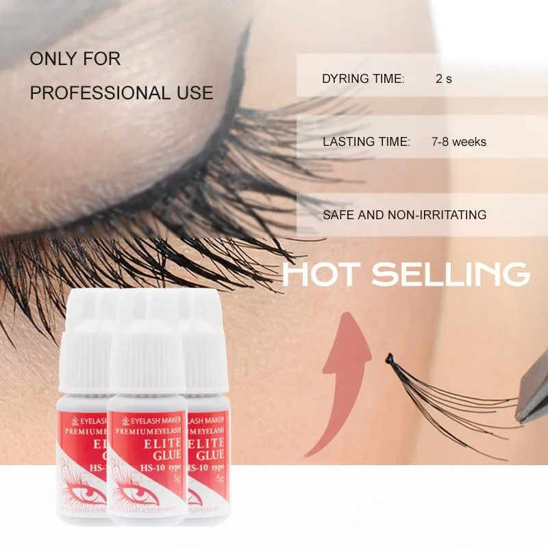 Premium Elite Korea HS Brand 7-8 Weeks Long Lasting 2sec Dry HS-10 Original Korea Eyelash Extension Glue