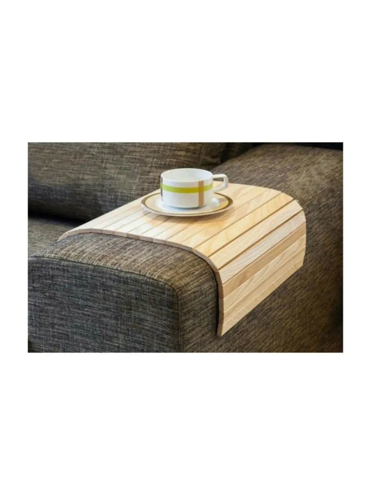 Decorative Wooden Foldable Sofa Side Table Multifunction Modern Adjustable Coffee Bedside Living Room