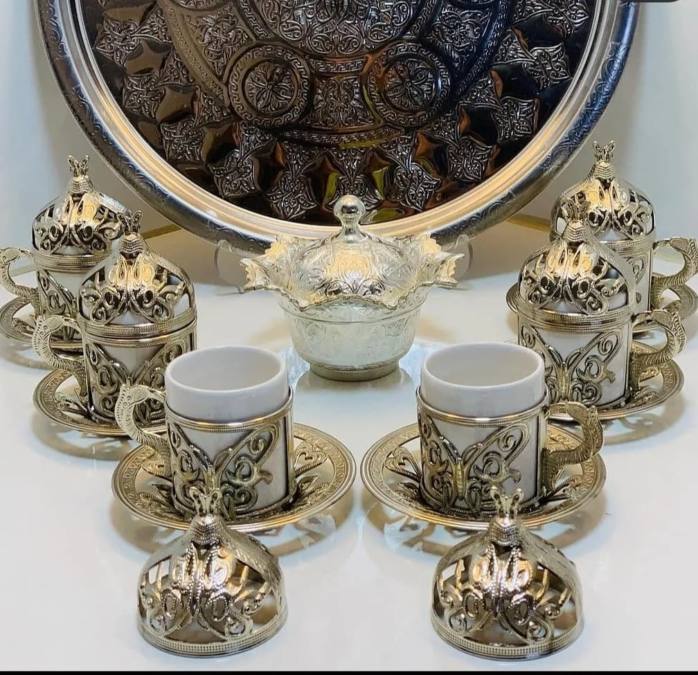 6 Person Modern Design Espresso Coffee Cup Set, Arab Turkish Handmade Design Coffee Cup Set, Super Price, 2021Turkishcoffeegift