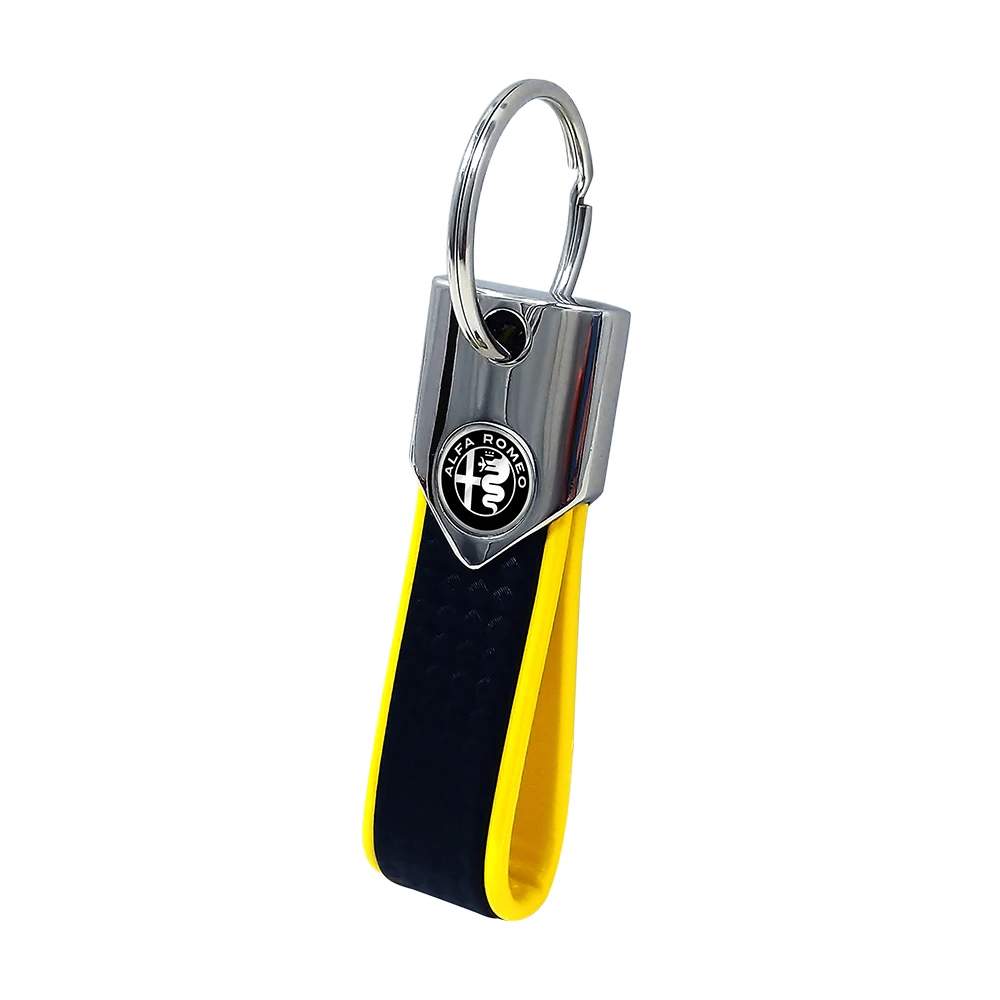 Keychain Elite Alfisti with Alfa Romeo Logo Black