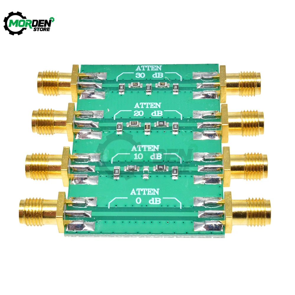 DC-4.0GHz 200mW DC 4.0GHz RF Fixed Attenuator SMA Double Female Head 0dB 10dB 20dB 30dB Connnector Electrical Accessories