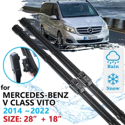 Escobillas de limpiaparabrisas delanteras para coche, limpiaparabrisas para Mercedes Benz Vito Viano V Class 2014 ~ 2022 W447, accesorios para coche 2015 2016 2017 2018