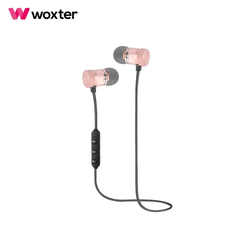 Woxter Airbeat BT-7 - Auriculares Bluetooth con Imán, Inalámbricos con Botones de Control, Micrófono, Magnéticos