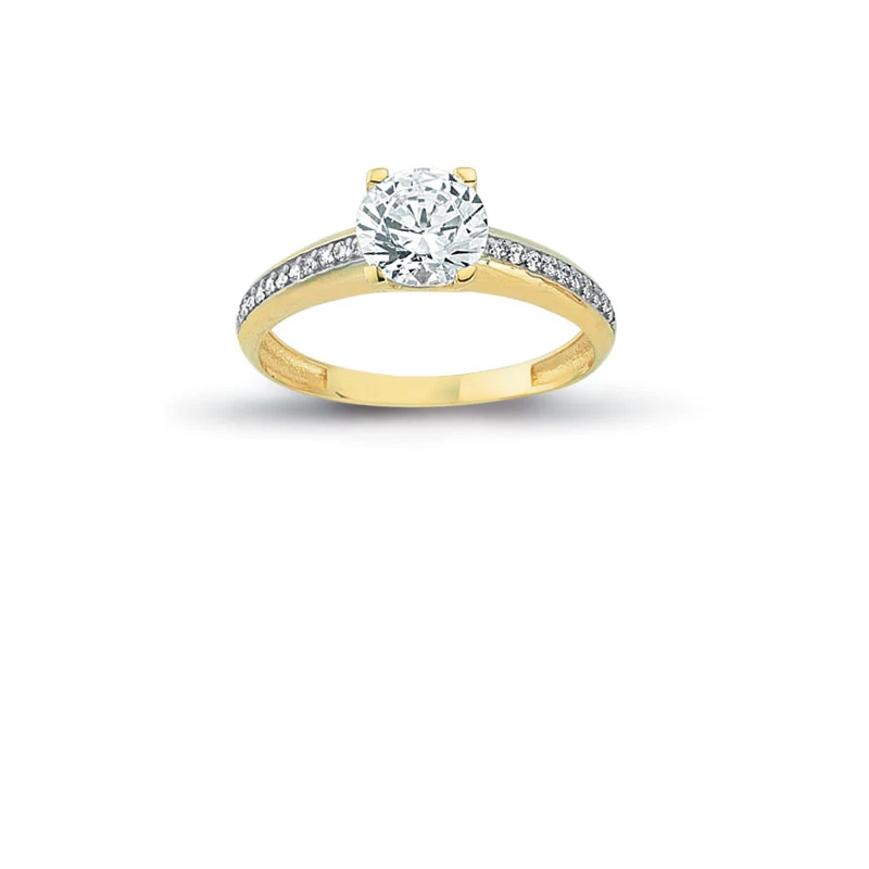 14K Solid Gold Classy Solitaire Engagement Wedding Ring