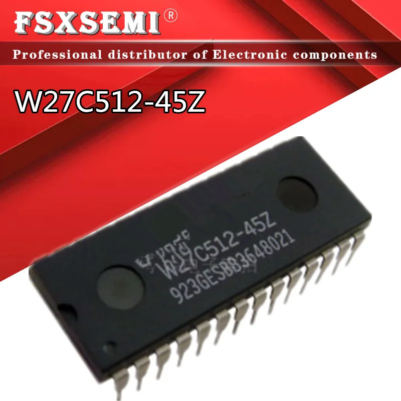 5pcs W27C512-45Z DIP28 W27C512-45 W27C512 64K X 8 ELECTRICALLY ERASABLE EPROM IC