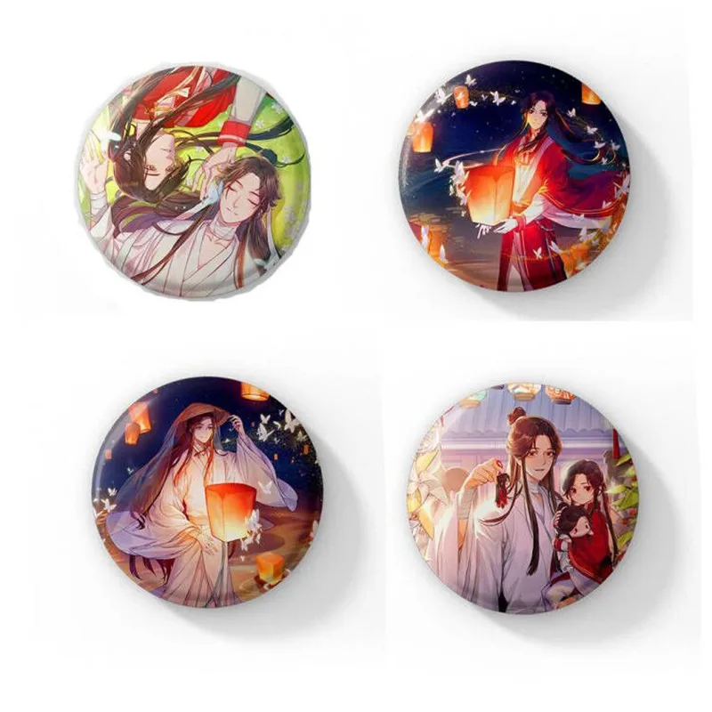 Tian Guan Ci Fu Anime Acrylic Brooch Pin Heaven Official’s Blessing Hua Cheng Xie Lian Cosplay Badge On Backpack Accessories