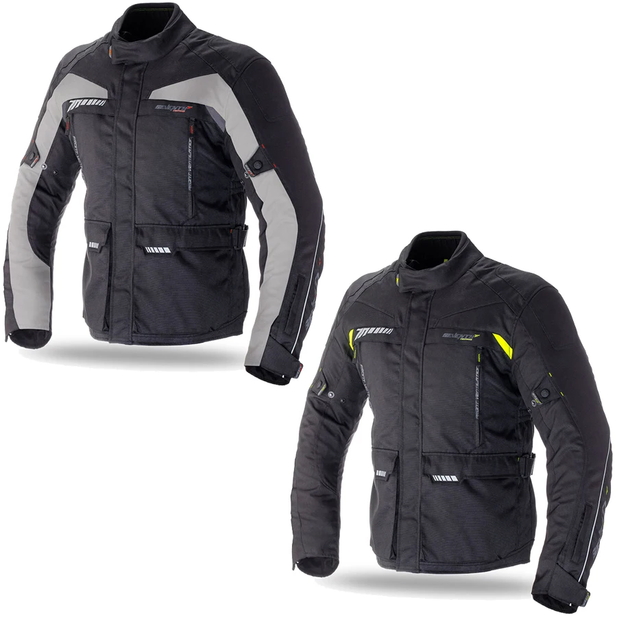 Seventy SD-JT41-motorcycle jacket Touring winter moto man black/gray or black/yellow fluor T-S a 2XL motorcycle