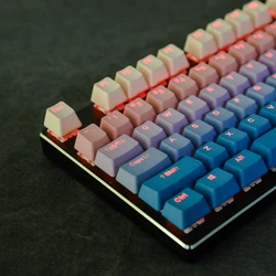 122 YMDK Double Shot Night Sunset Backlit Keycaps PBT OEM Profile Keycap For MX Mechanical Keyboard 104 96 87 84 68