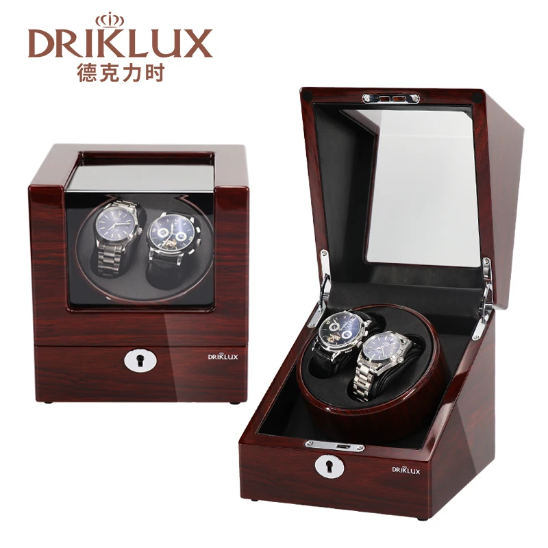 Driklux Double Automatic Watch Winder, Mechanical Watch Winder Box Wristwatch Holder for Display & Storage with Quiet Motor