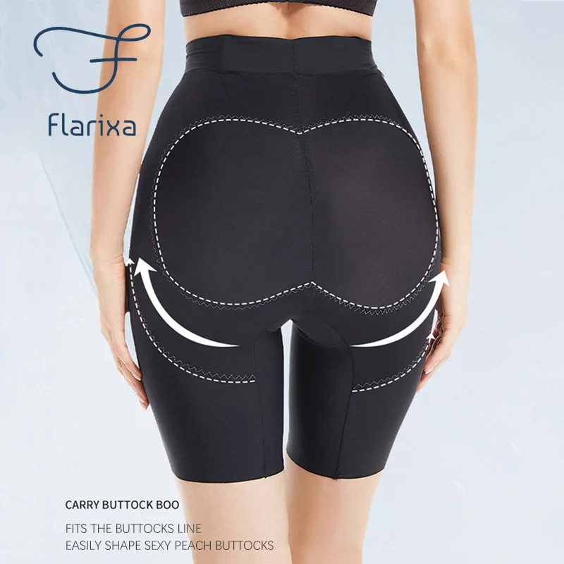 Flarixa Women's High Waist Tummy Control Panties Seamless Safety Shorts Under the Skirt Plus Size Slimming Underwear Boyshort