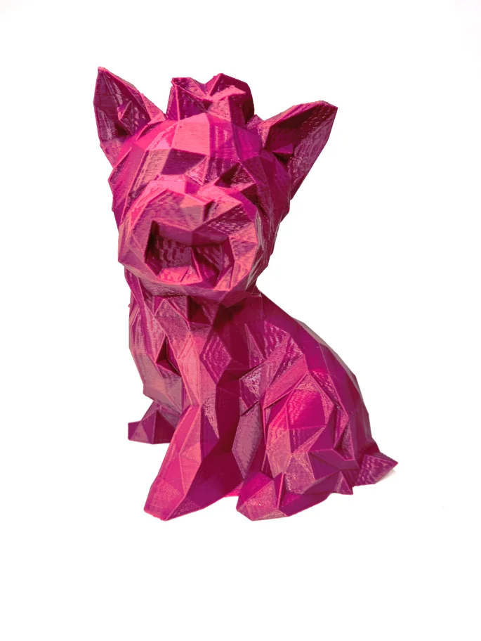 YORKSHIRE ESCULTURA GEOMÉTRICA LILAS 15CM PARA DECORAÇÃO