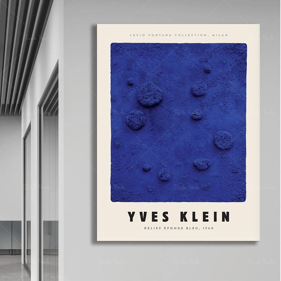 Yves Klein Art Print, Exhibition Art Poster, Yves Klein Poster, Klein Blue Print, Monochrome Print Art, Digital Klein Art