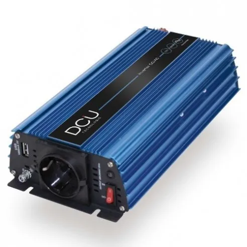 DCU inverter 24V to 220V, pure sine wave power converter for truck, transformer 600W, 1200W peak dual output over-voltage protection against short circuit overcharges USB port