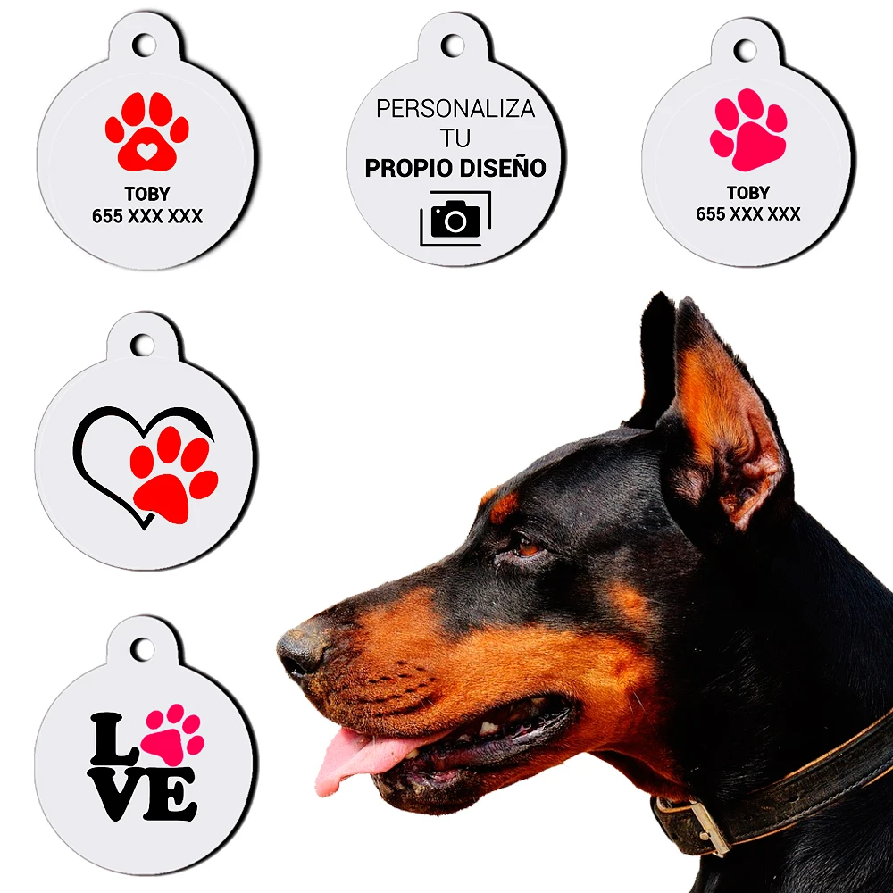 Custom dog and cat ID Collar hanging custom pet plate engraved free metal