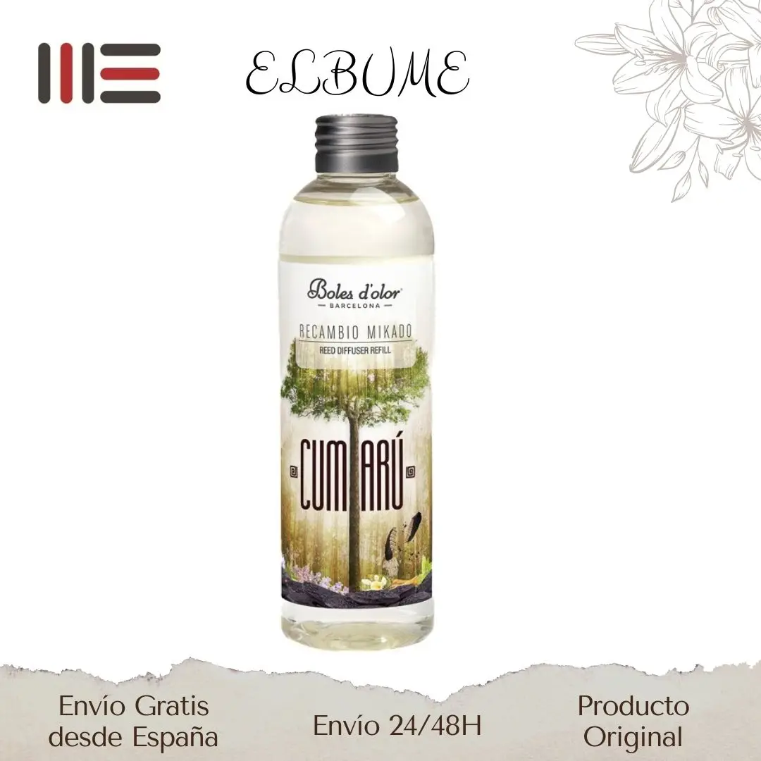 Boles D 'olor CUMARU-Mikado replacement 200 ml. Perfumes from your home, we invite you to a journey through the senses with our mikado spare parts for you to fill as many times as you need.