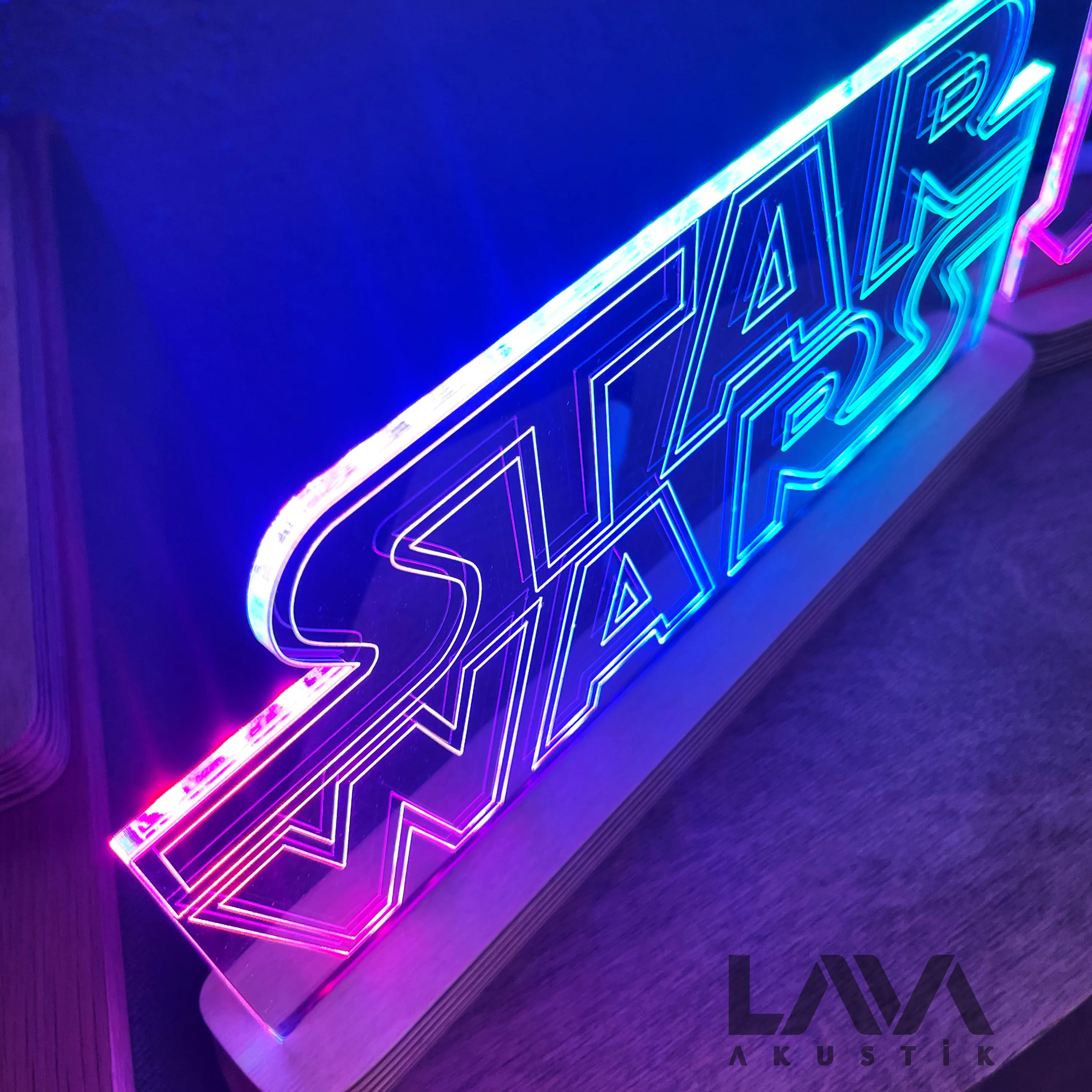 Star Wars-Lámpara LED Jedi Darth Vader Joda Death RGB, luz USB remota, animación a todo Color, tipografía nocturna