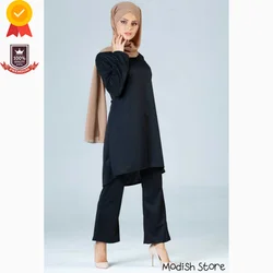 Hijab combina conjuntos musulmanes para mujer, tallas grandes de Dubai, Abaya, Turquía, ropa musulmana, Abaya, caftán, vestido Maxi, ropa islámica, 2021