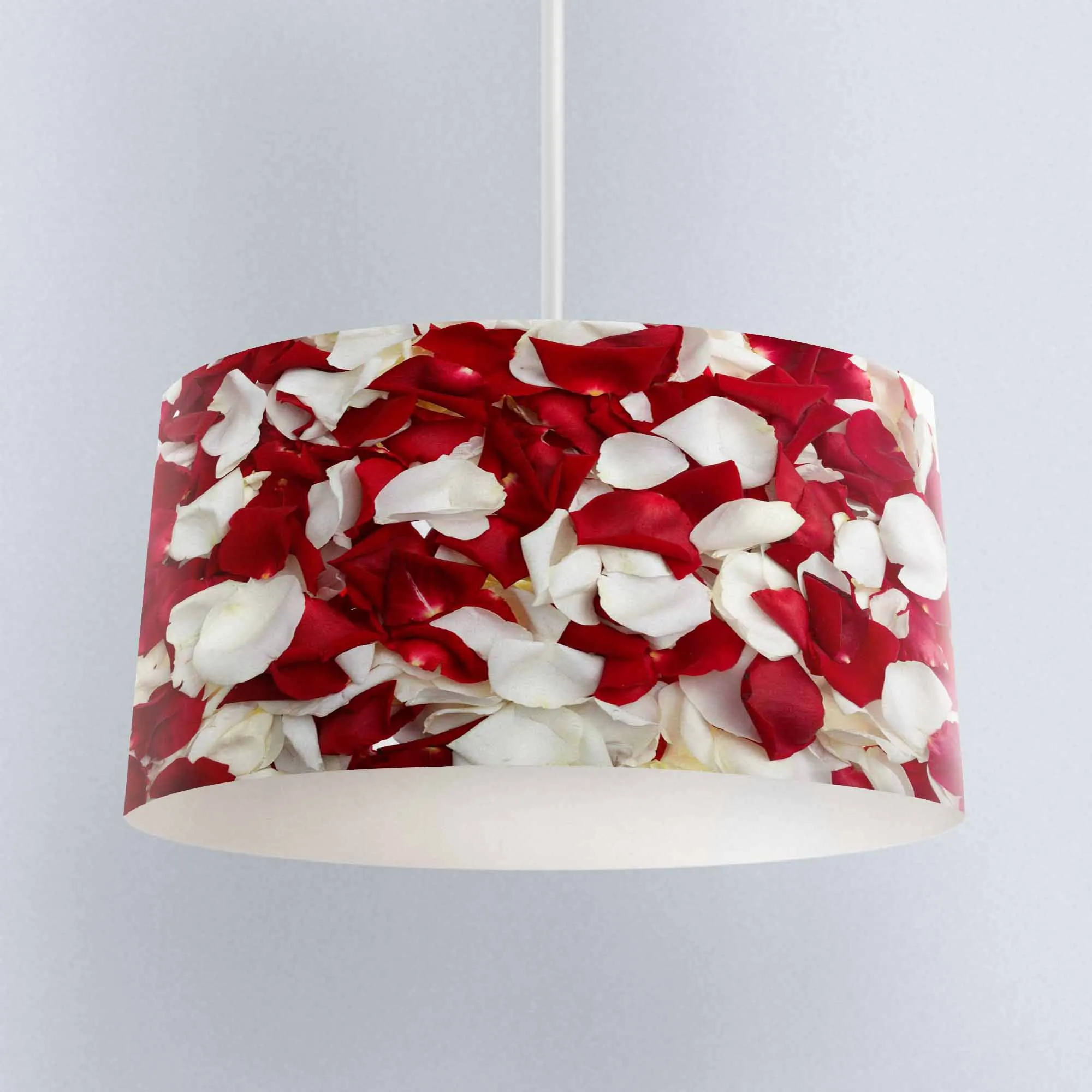 

Else Red White Rose Leaves Floral Digital Printed Fabric Chandelier Lamp Drum Lampshade Floor Ceiling Pendant Light Shade