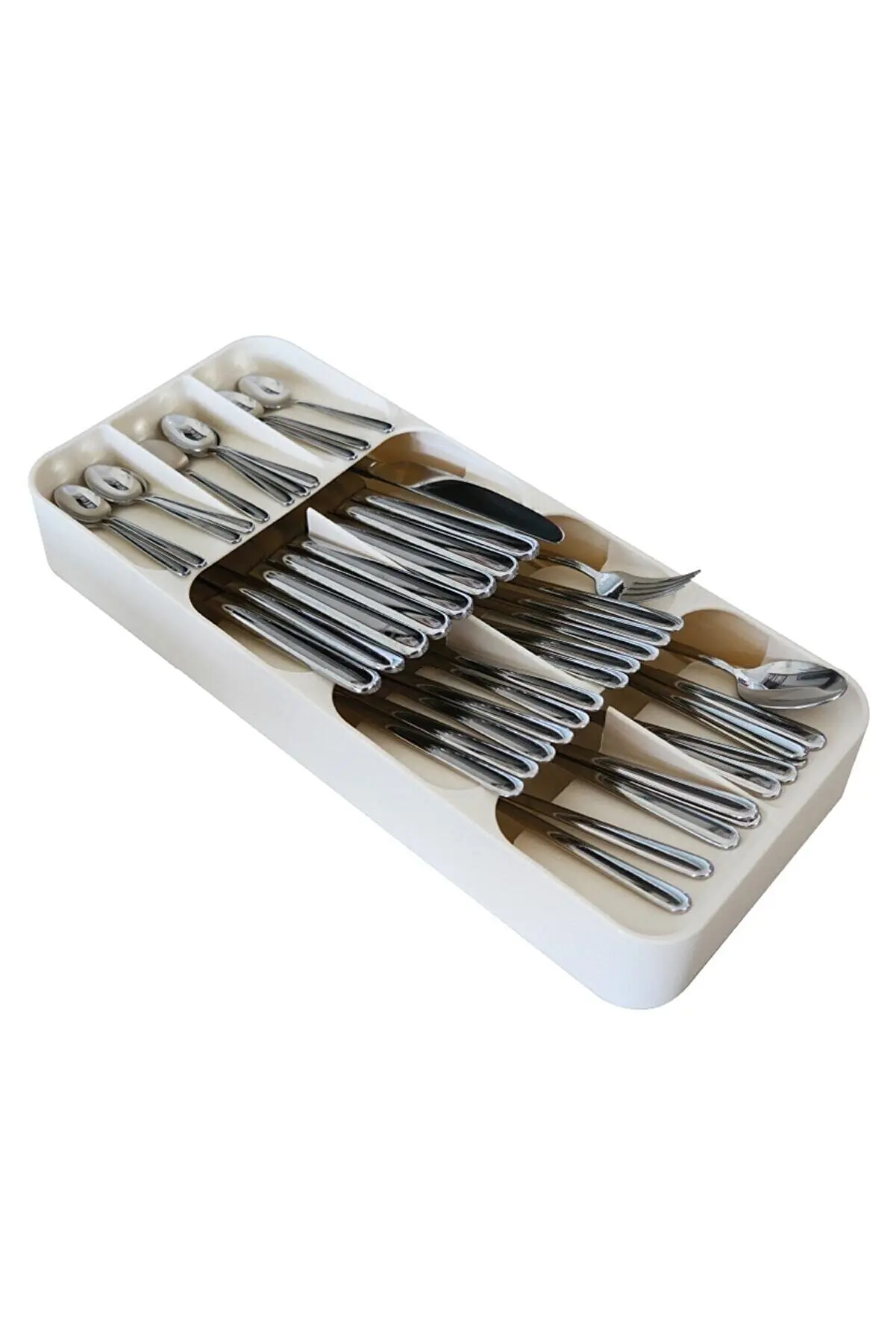 

Kitchen Organizer Cutlery Drawer Storage Box Kitchen Container Spoon Fork Storage Separation Knife Block Holder Drawer Organizer