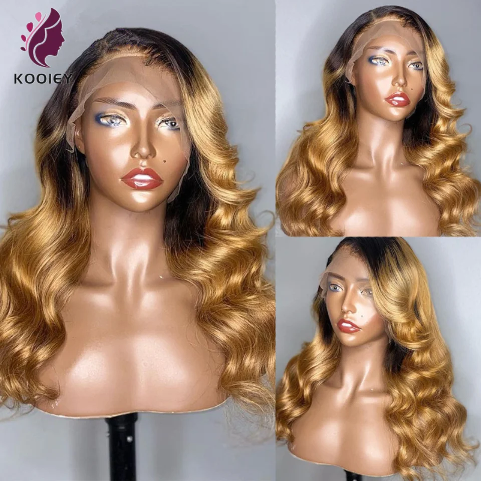 

Ombre Blonde Color Wigs 13x4 HD Lace Front Wigs Malaysian Body Wave 5x5 Silk Base Closure Human Hair Wigs Pre-Plucked For Women