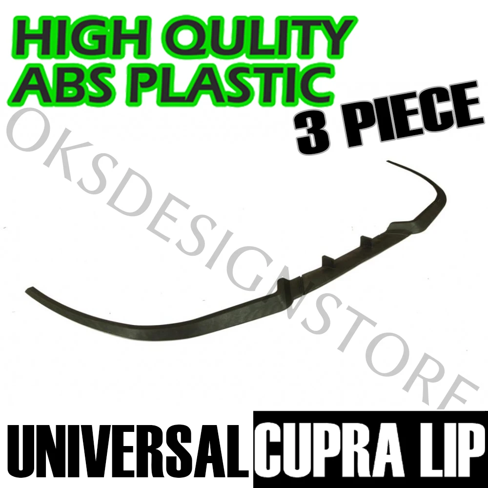 For Car Design CUPRA R FRONT SPOILER LIP All CARS bumper lip diffuser Euro Spoiler Lip Universal