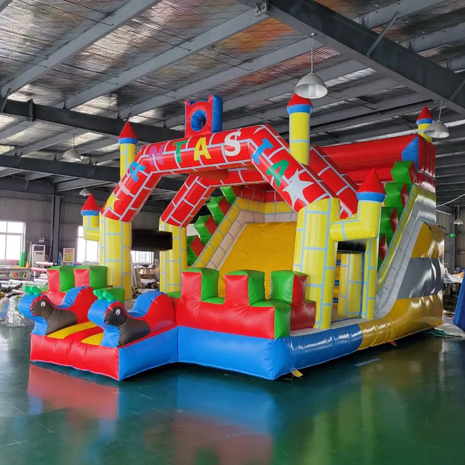 

Commercial inflatable slide inflatable trampoline castle inflatable bouncer slide with CE/UL blower