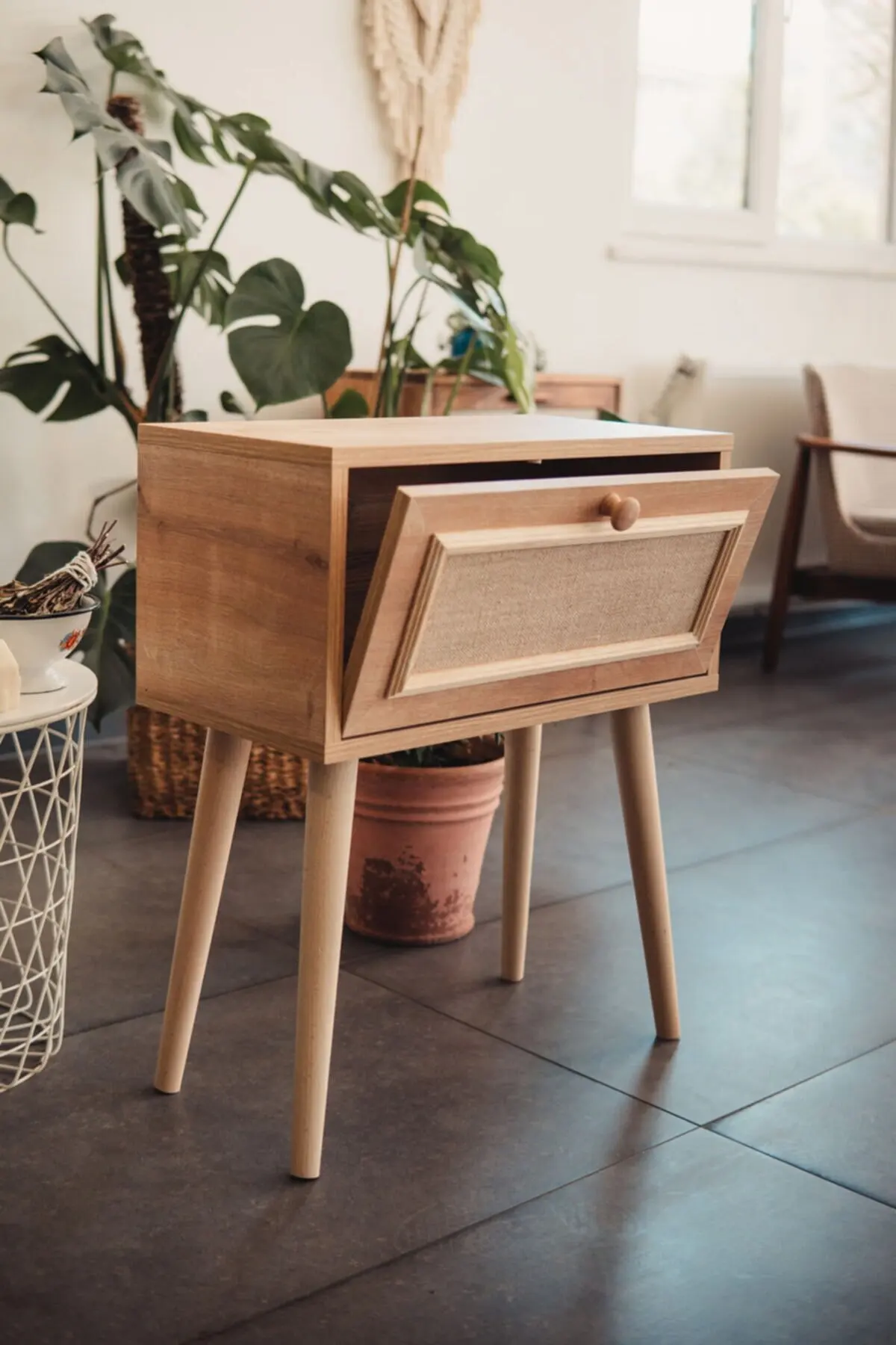 Commode Nội Thất Bằng Gỗ Đầu Giường Houseware Trang Trí Chất Lượng Tốt Và Tiện Lợi Di Động Chắc Chắn Phòng Ngủ Phòng Trẻ Em