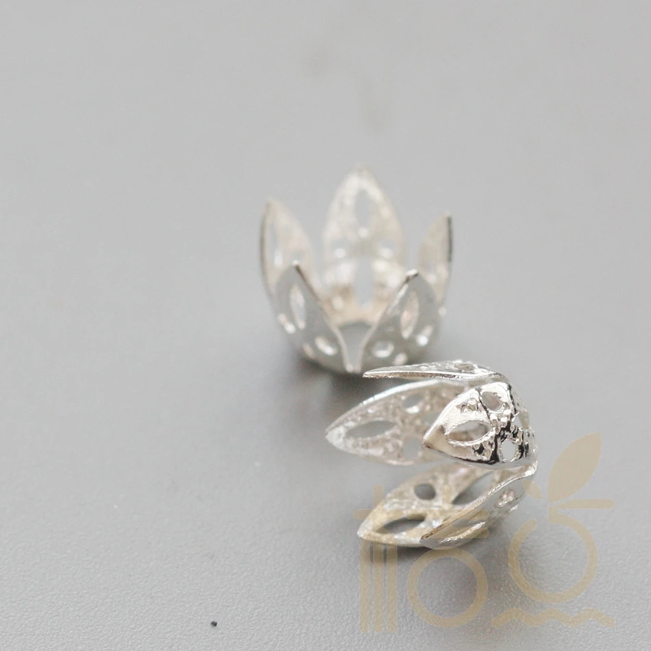 DIY Supply-Solid Brass Finding Flower Bead Cap - 6.6*7.6mm (3897C-V-270)