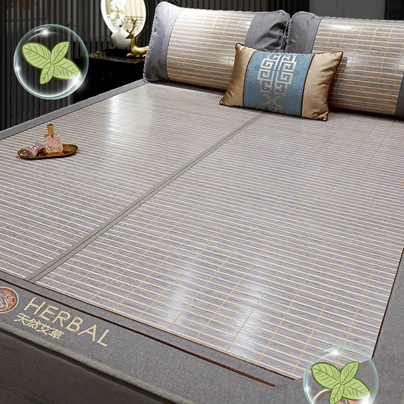 New Summer 100% natural bamboo Skin-friendly Cold mattress with pillowcase King Queen Twin Size High quality Tatami mat