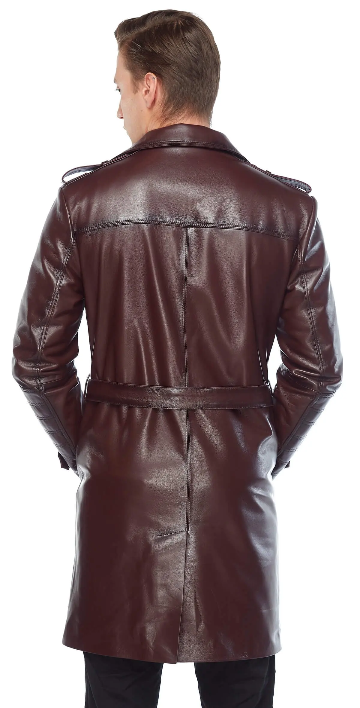 Ma Trận Da Thật Chính Hãng Da Nam Phủ Ngoài Burgundy Orjinal Da Cừu Thu Đông 2022 Biker Slim Size Lớn VintageTürkiye