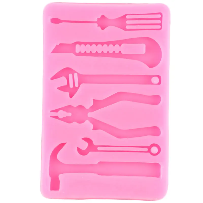 Screwdriver Utility Knife Wrench Hammer Silicone Mold Fondant Molds Cake Decorating Tools Chocolate Moulds Kitchen Accessories