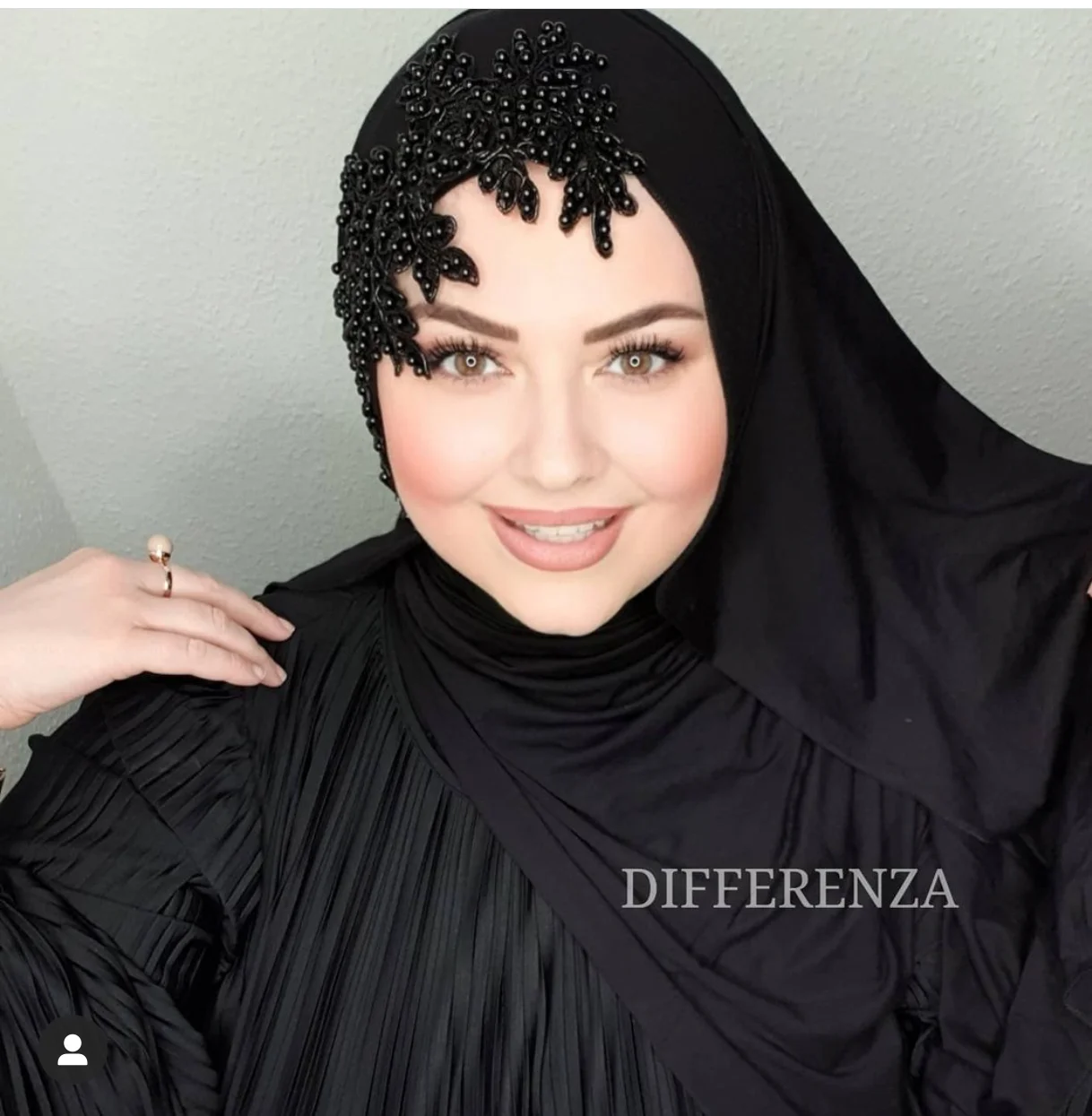 Hijab Turban Hand made Haute Couture Hand Embroidery Wedding Scarf Differenza Muslim women clothing Islamic Fashion Uzbekistan