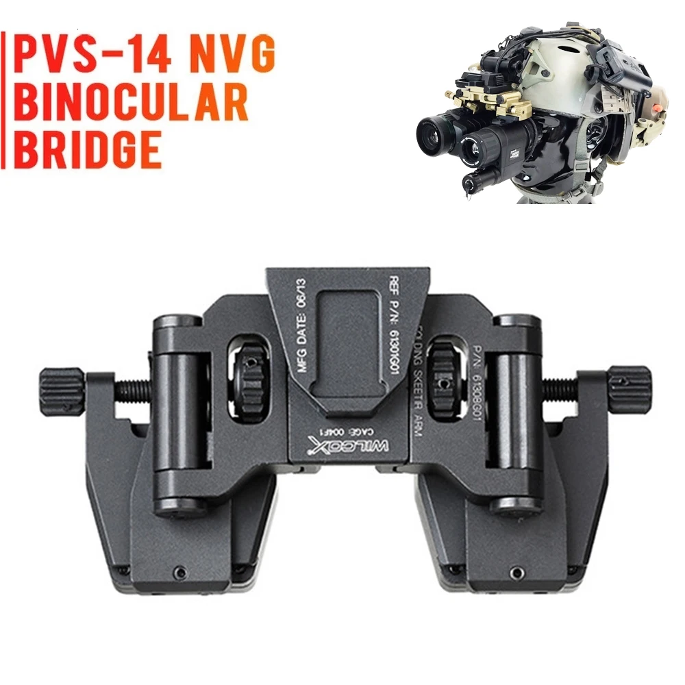 

PVS14 Night Vision Goggles Stent Skip Rhino Binoculars Bridge NVG Arms Strong Mount for L4 G24 Mounting Fast Helmet