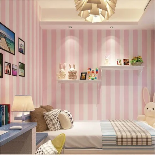 Dekonil Pink Stripe Wall Paper 5,30 m2 hotel bedroom living room girls kids room Young for library room