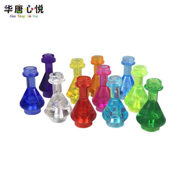 10 PCS 93549 MOC Potion Bottles Series Toys For Children Accessories Transparent DIY Models Educational Fun Toys Building Blocks
