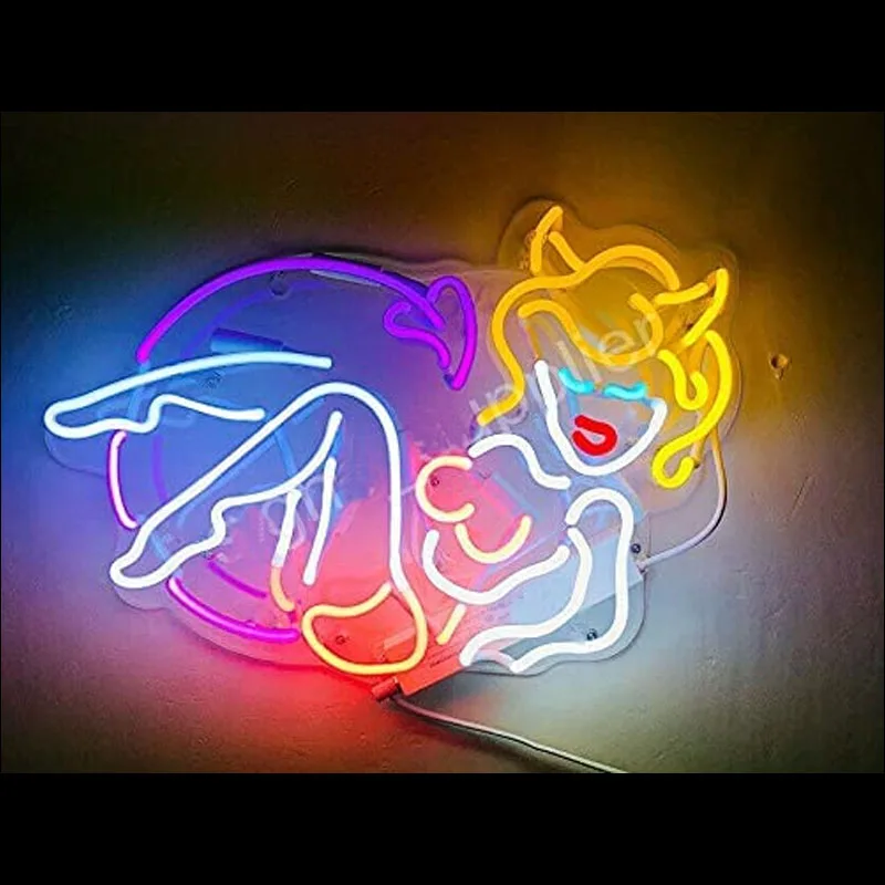 

Neon Sign Queen Sense 17" Evil Bad Girl Sex Club Neon Light Sign Adult Indoor Light Art Neon Mural Room Decor Neon sign for Sale