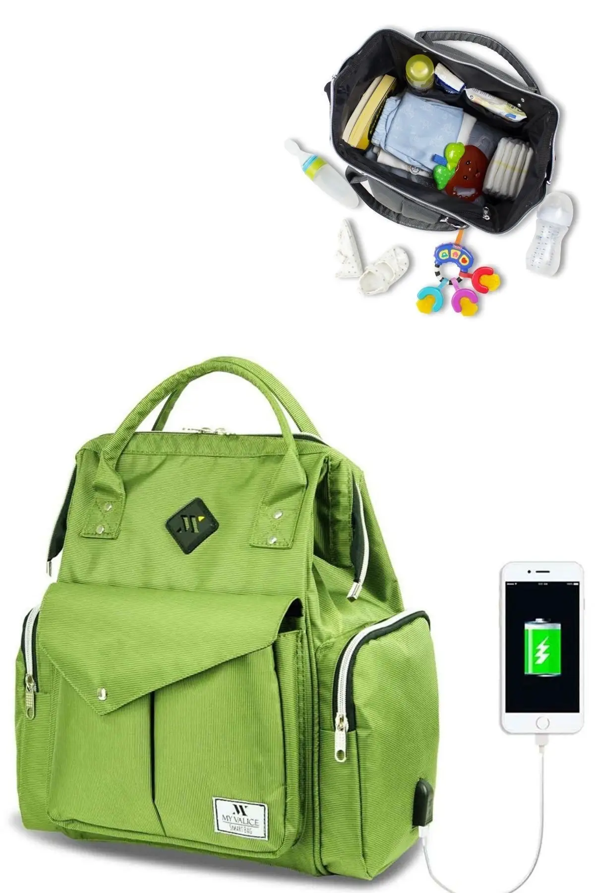 Mother Baby Care and Backpack With USB Baby Bag