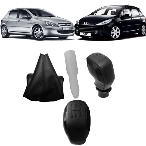 GEAR SHIFT KNOB (SPORTS BLACK TYPE) & GEAR SLEEVE VERJUICE is the PEUGEOT 307 2001-2008 7588.VQ & 16088722ZD