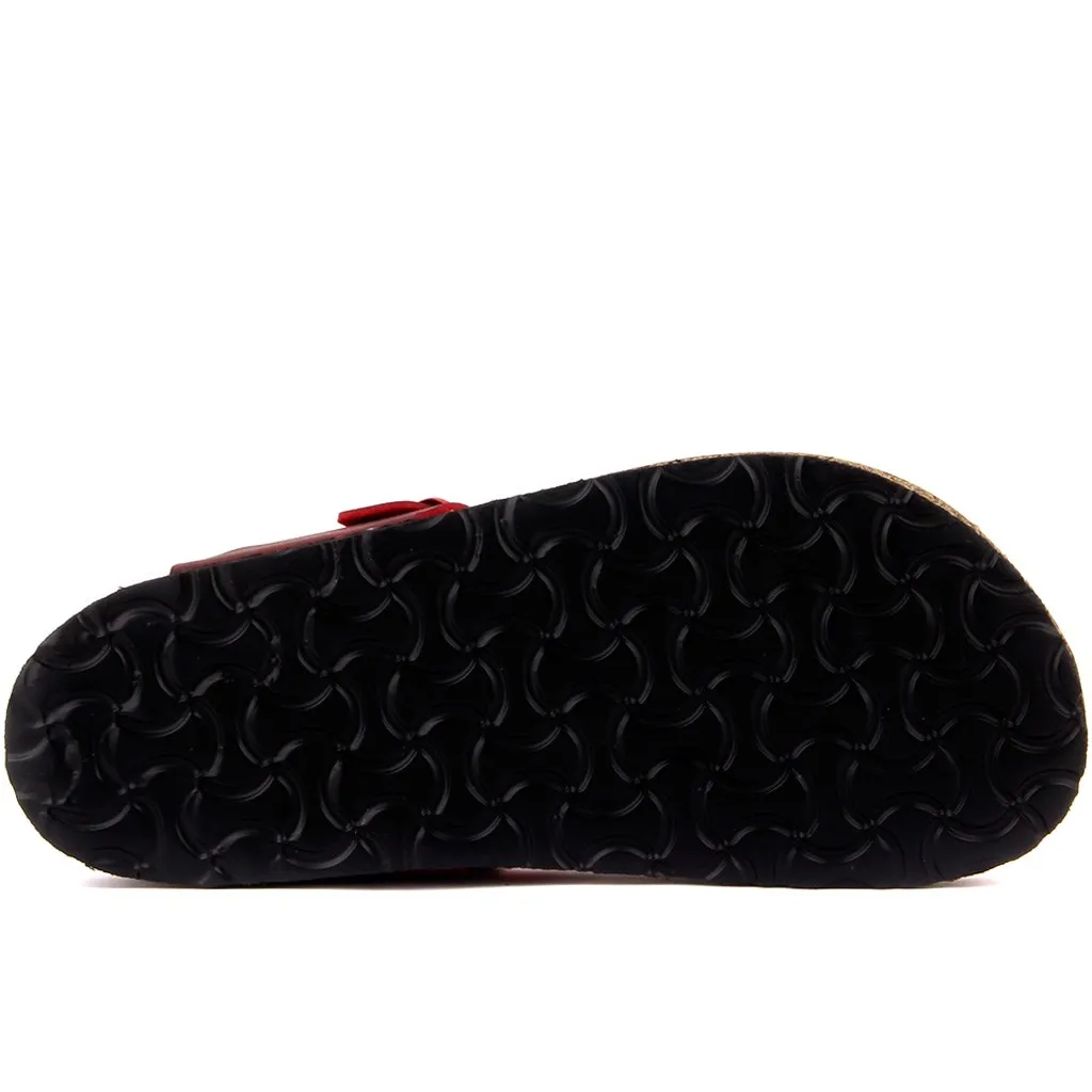 Fly doux-couleur rouge femmes string sandales