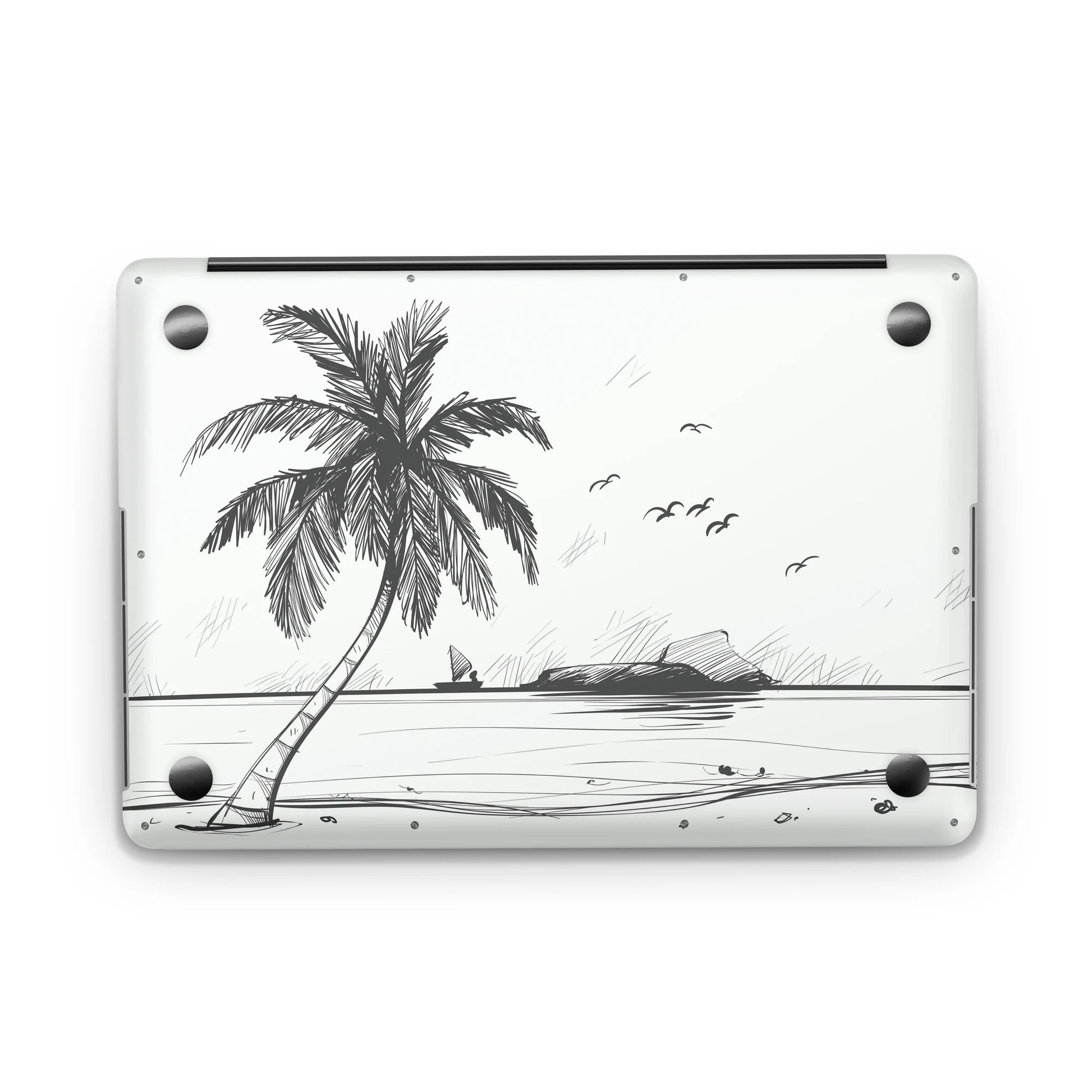 Pegatina de vinilo Master Beach Sketch para portátil, cubierta de piel para 10, 12, 13, 14, 15,4, 15,6, 16, 17, 19 ", para Macbook,Asus,Acer,Hp,Lenovo,Huawei,Dell,Msi apple, Toshiba,Compaq