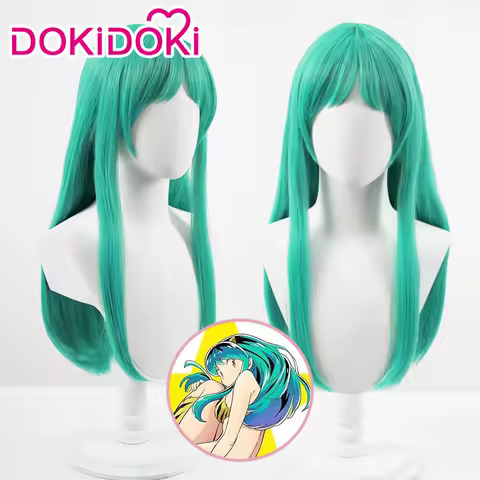 IN STOCK Lum Wig Anime Urusei Yatsura Cosplay DokiDoki Cosplay Green Wig Anime Urusei Yatsura Cosplay Green Long Wig Lum