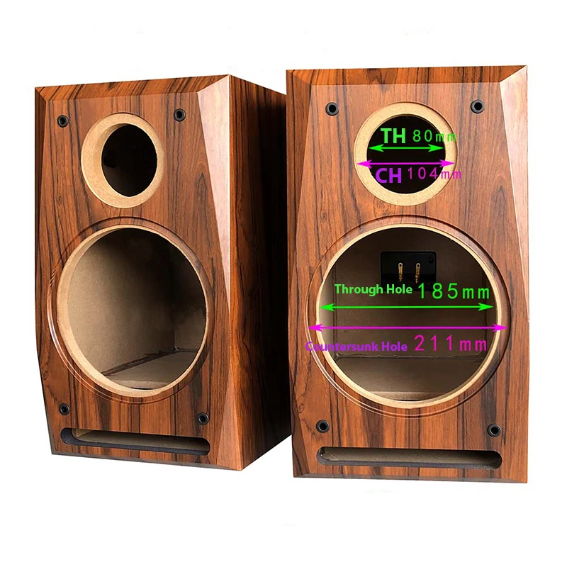 IWISTAO 8 дюймов 2 Way Динамик пустой шкаф лабиринт алмаз угол 1 пара 15 мм с высокой плотностью, Hi-Fi, аудио "сделай сам"